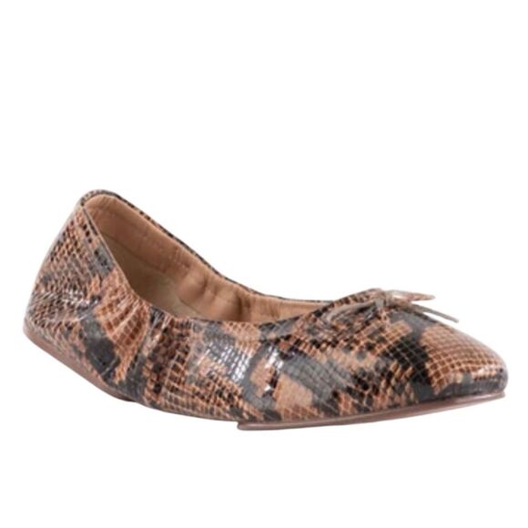 Seychelles Shoes - Seychelles Breathless Snake Print Square Toe Ballet Flats Size 7 NWOB